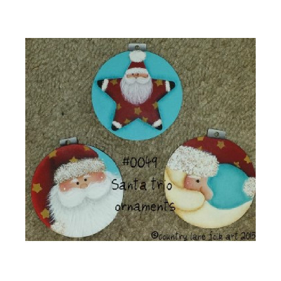 Santa Trio Ornaments E-Pattern