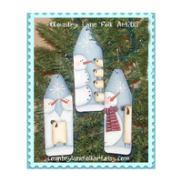 Snowman and Sheep Mini Ironing Board Ornaments E-Pattern