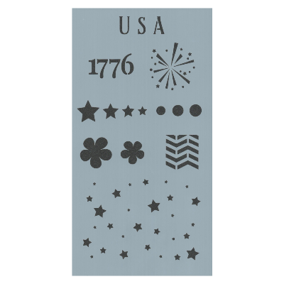 Patriotic Tiered Tray Stencil