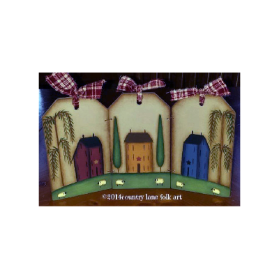 Saltbox House Tag Triptych E-Pattern