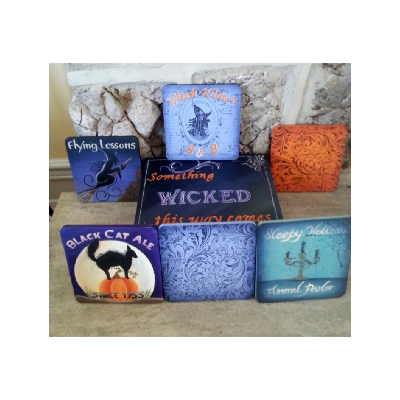 Something Wicked Coaster Set E-Pattern by Linda Samuels