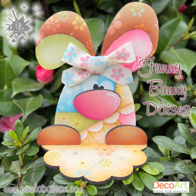 Funny Bunny Daises Pattern By Paola Bassan
