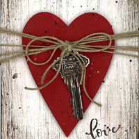 Love with Hearts Stencil