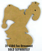 Foxy Candy Cane  Ornament Pattern by Chris Haughey