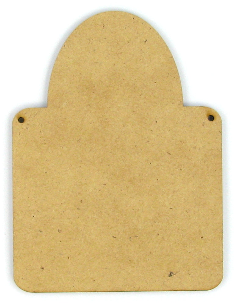 Vertical Oval Square Ornament