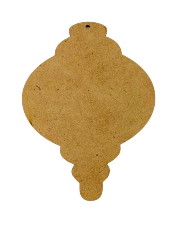 Wide Oval Laser Ornament