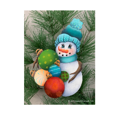 I'm Peeking Out- Snowman Ornament E-Pattern by Linda O' Connell, TDA