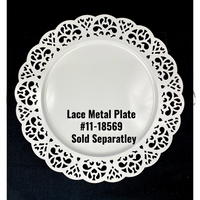 Red Poinsettia Lace Plate Pattern by Chris Haughey