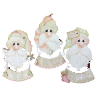 Cotton Candy, Vintage, and Silver Santas Combined E-Pattern By Deb Mishima