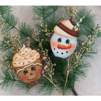 Ginger and Snowman Cup of Christmas Mugs by Linda O' Connell, TDA
