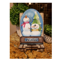 Winters Snowglobe Panel E-pattern by Sandy Le Flore