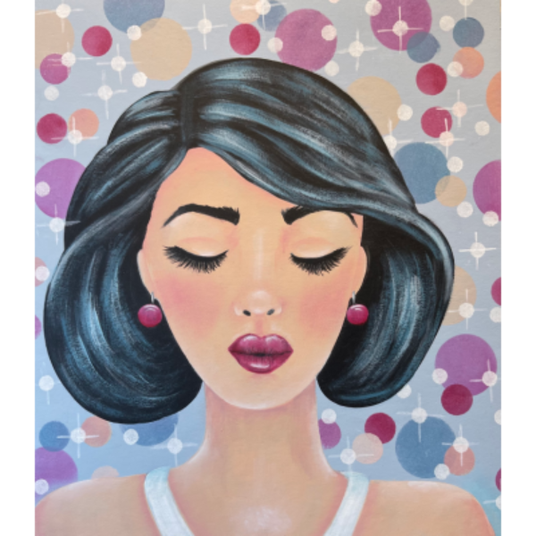 Daydreaming Pop Art E-Pattern by Lonna Lamb
