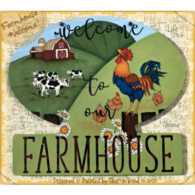 Farmhouse Welcome E-Pattern By Sharon Bond