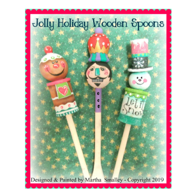 Jolly Holiday Wooden Spoons E-Pattern