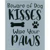 Kisses and Paws Stencil