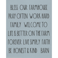 Dunn Inspired Farmhouse Words Stencil
