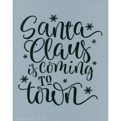 Santa is Coming to Town Stencil