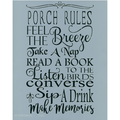 Porch Rules Stencil