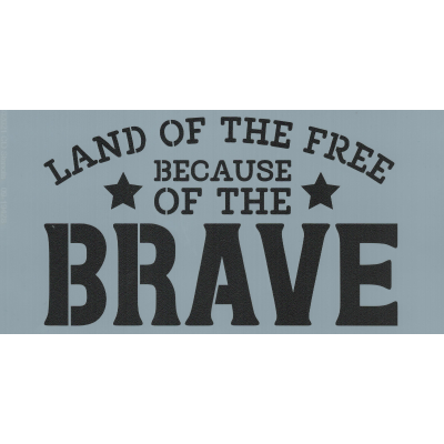 Because of the Brave Stencil