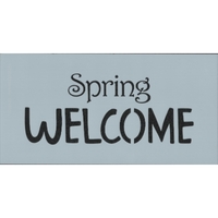 Spring Welcome Stencil