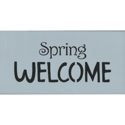 Spring Welcome Stencil