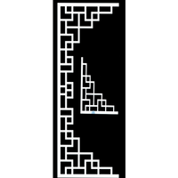 Blocks Corner and Border Stencil- 2pc.