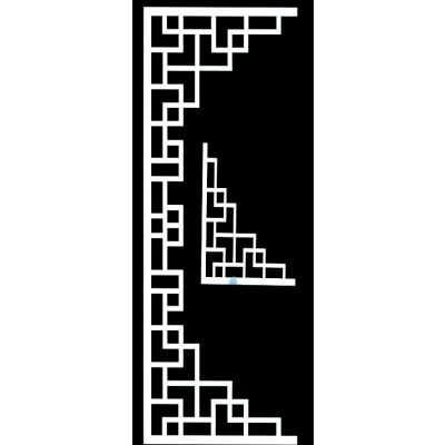 Blocks Corner and Border Stencil- 2pc.