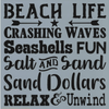 Beach Life 6x6 Stencil