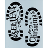 Santa Believe and Christmas Boot Prints Stencil