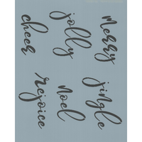 Christmas Script Words Stencil
