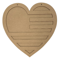 8" Patriotic Heart Frame Board