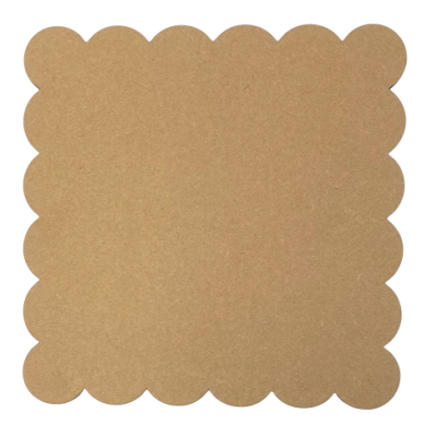 13-1/2" Scalloped Square Plaque