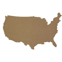 14" USA Map Plaque