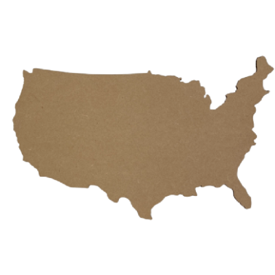 14" USA Map Plaque