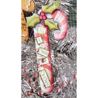 Candy Cane Tinsel Tune Ornament