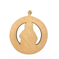 Santa Circle Ornament