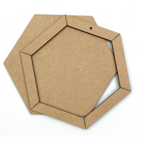 5" Hexagon Frame Ornament