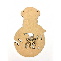 Bates "Snow" Snowman Wood Ornament
