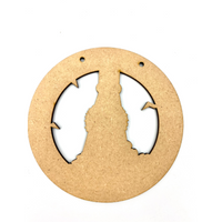 Lighthouse Circle Cutout Ornament