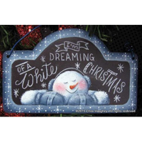 White Christmas Chalkboard Pin