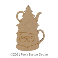 Festive Teapot Santa Ornament