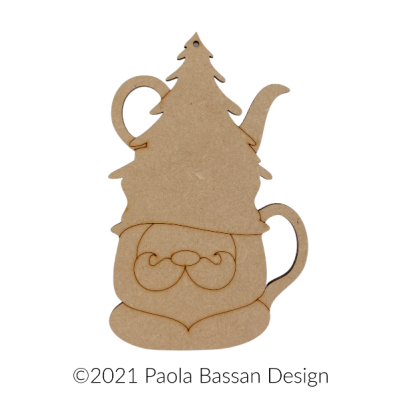 Festive Teapot Santa Ornament