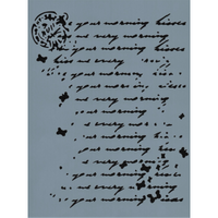 Postmark Script Collage Stencil