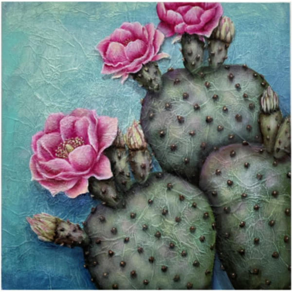 paintings of prickly pear cactus Prickly Pear Cactus E-Pattern by Sandy McTier