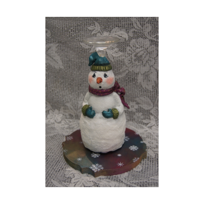 Adorned in Glitter (Clay Snowman Tealight Holder) E-Pattern by Wendy Fahey