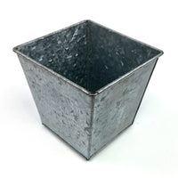 5" Square Container Galvanized Metal