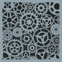 Gears Background Stencil