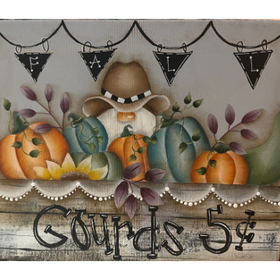 Fall Gourds Door Hanger E-Pattern By Liz Vigliotto