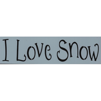I Love Snow Stencil