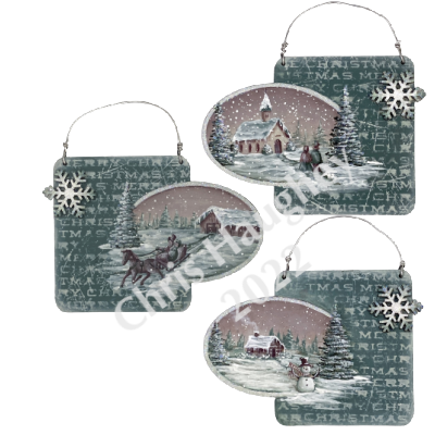 Vintage Christmas Charm Ornaments Pattern by Chris Haughey